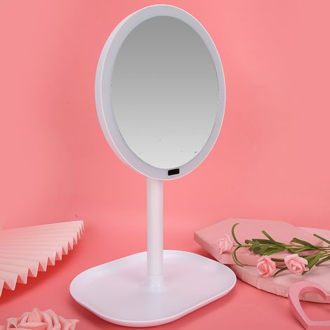 Miroir de maquillage grossissant 10X avec éclairage LED intelligent et détection de mouvement, parfait pour salle de bain et chambre (1/5)