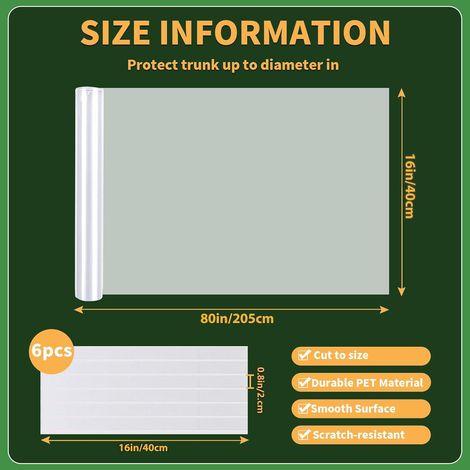 Manchon de protection de tronc en PVC transparent, collier anti-escalade anti-écureuil pour écorce et racines, Composition : 40200, Couleur : transparent (1/5)