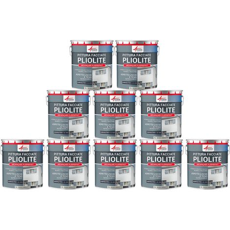 Pittura alla pliolite : per facciate e stucco - ARCAFAÇADE PLIOPROTECT - 10 x 10 L Bianco grigiastro - RAL 9002 - ARCANE INDUSTRIES