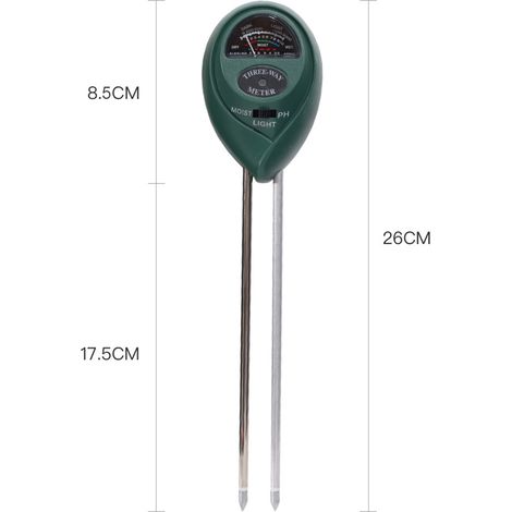 Kit de análisis de suelo 3 en 1: Medidor de pH para humedad y luz Dispositivo de análisis de suelo sin pilas (1/3)
