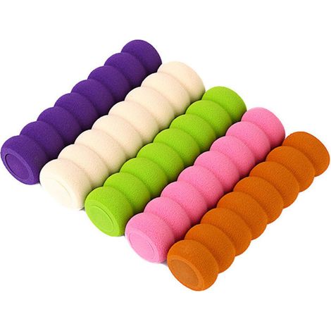 Schiuma ammortizzante per maniglie delle porte, 10 pezzi di protezione in schiuma per maniglie delle porte, fermaporta in silicone (10 pezzi, viola) (1/4)