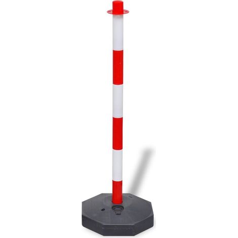 Ensemble de poteaux de balisage à chaîne 10 m Plastique