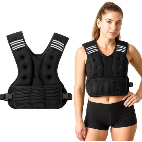 Trintion TerraNook Weighted Vest Adjustable Running & Training Weight Vest for Men & Women, Black Oxford Cloth Fitness Vest for CrossFit, Strength Training, Gym Workouts & Cardio (5-9kg) (1/5)