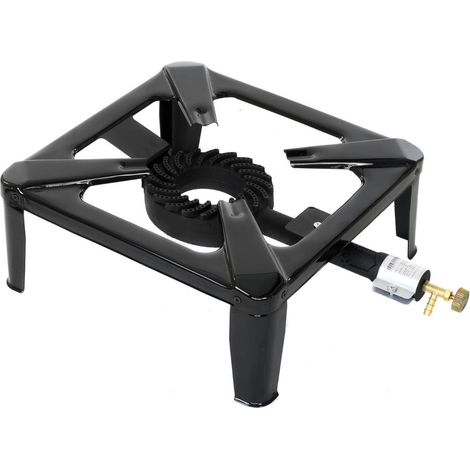 Fornellone a Gas Pomodori 400X400X170mm Acciaio Smaltato Campeggio Bruciatore STI