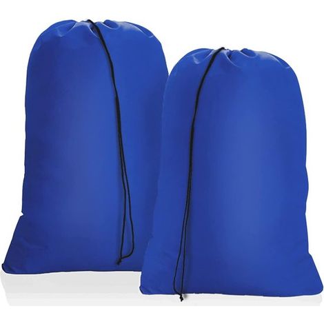 Set di 2 grandi sacchi portabiancheria da viaggio, 50 x 60 cm, sacchi portabiancheria pieghevoli, sacchi per riporre giocattoli, sacchi con coulisse per hotel e alloggi per studenti. (1/5)