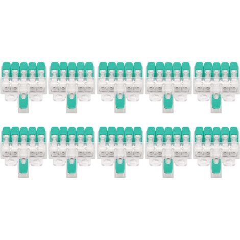 10 Pièces Connecteur de Câble Électrique 1 Entrée 5 Sorties, Jonction Rapide 41A 450V pour Câblage (1/5)