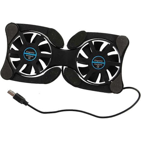 Base de refroidissement portable pliable en forme de pieuvre pour ordinateur portable avec double ventilateur USB (1/5)
