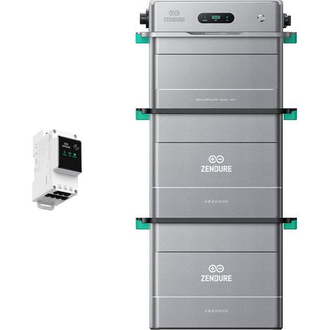 Zendure SolarFlow 1600 AC+ – Balkonkraftwerk mit Speicher, 1600W AC bidirektional, 1,92 kWh Akku, erweiterbar bis 11,52 kWh, Plug & Play, IP65, mit 2xAB2000X, mit intelligentem Zähler 3CT