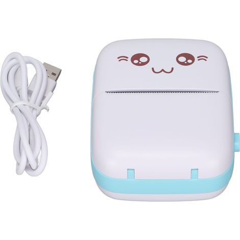 Imprimante Mini Portable sans Encre pour Photos, Textes et Étiquettes - Imprimante de Poche Bleue (1/5)