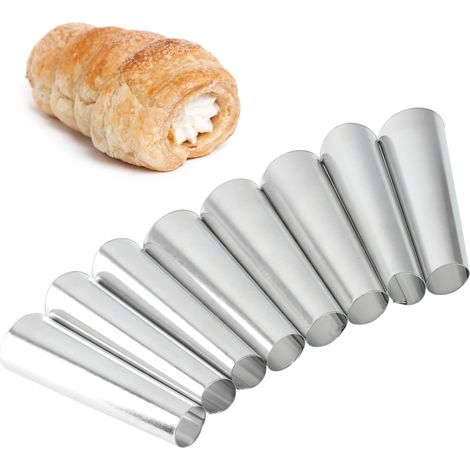 KADAX Backformen zur Sahne Röhrchen, 9 cm, 8 Stück