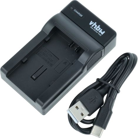 vhbw USB-C Ladegerät kompatibel mit Canon Legria HF S200 HD, HF S30, HG20, HF S20 HD, HF S21 HD, HG10 Kamera - Ladeschale + USB-C Kabel Ladeanzeige (1/5)