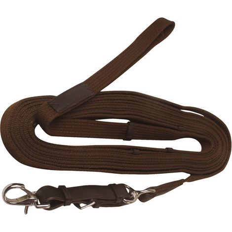 Umbria Equitazione Longia cotone con cuoio 8 mt MARRONE
