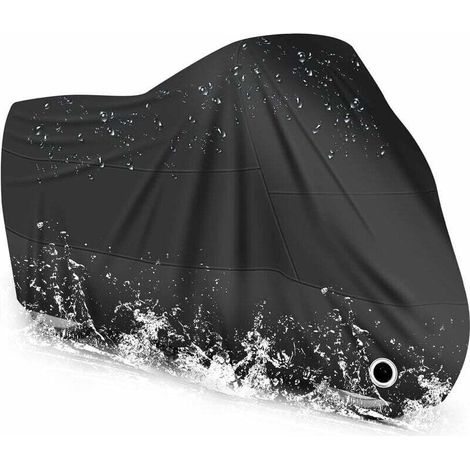 Housse de Protection pour Moto imperméable, résistant au Froid et intempéries 210T (L-220x95x110cm) (1/4)