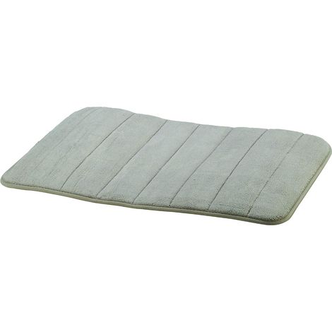 King Home TAPPETO BAGNO ANTISCIVOLO GRIGIO in velluto di corallo 60x40 cm (1/4)