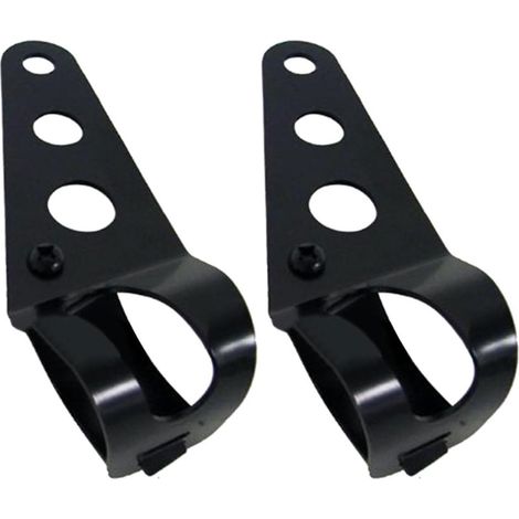 Support de phare de moto noir 38-45 mm pour moto, fourche d'oreille, chopper, café, course (1/4)