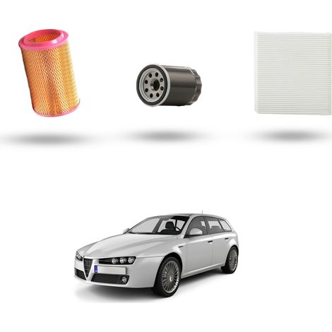 Kit Tagliando 3 filtri compatibile con Alfa Romeo 156 (932) 2.0 16v Twin Spark 114kw dal 1997 al 2001 (1/4)
