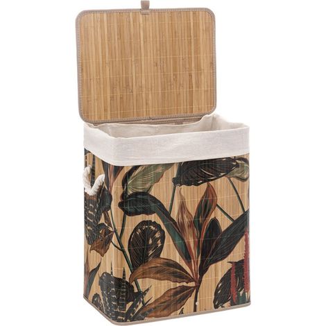 Panier à linge Bambou "Blackflora" ou "Palawan" 60 litres Atmosphéra - Palawan - Palawan - (1/3)
