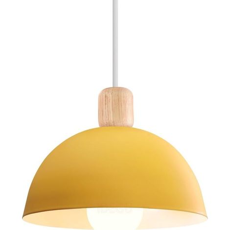 20CM Lustre En Métal Vintage Suspension Luminaire Moderne Lampe À Suspension D'Intérieur Simple E27, Jaune Pour Restaurant Cuisine (1/5)