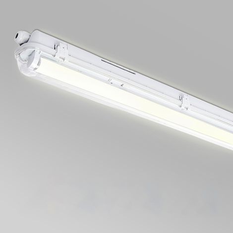 Jiubiaz LED Feuchtraumleuchte IP65 18W 120 cm T8 G13, Neutralweiß 4000K, Wannenleuchte für Keller Garage Werkstatt (1/5)