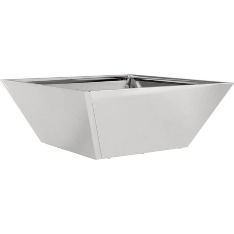 Maison Exclusive - Vaso da giardino Argento 40 x 40 x 15 cm Acciaio inossidabile
