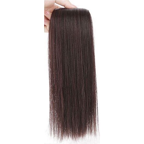 Postiche synthétique volumineux et fluffy pour femme et fille, épaississant les cheveux, couleur marron clair 30cm, idéal pour rendez-vous et anniversaire (1/5)