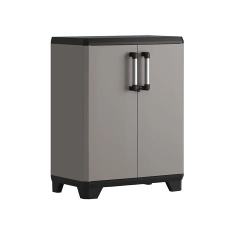 armadio basso keter "sistema new" in polipropilene grigio 68x39x90 cm