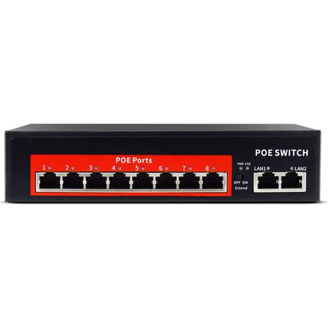 Switch Rete 120w Trasferimento Velocita' 10/100 Mbps Ethernet 8 porte 2 FE Lan