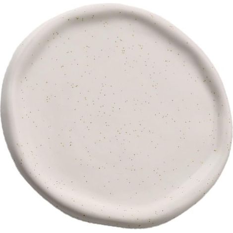 Glossy Ceramic Jewelry Plate, Simple Design Decorative Tray for Rings, Watches, Glasses, Hairbands (Round White) (1/5)