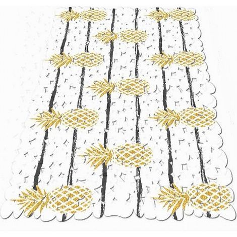 Cleafe - Tappeto Tappetino Per Vasca Bagno Doccia 28 X 69 Cm Antiscivolo Con Ananas 69921 - (1/2)