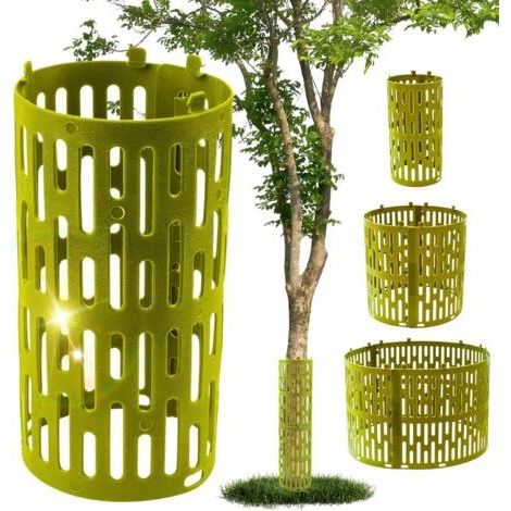 Protection du Tronc d'arbre Extensible 12 pièces (20 x 33cm) Contre Les morsures de gibier et Les Robots tondeuses, Protection Contre Les morsures, Les Animaux Sauvages résistante aux UV (1/5)