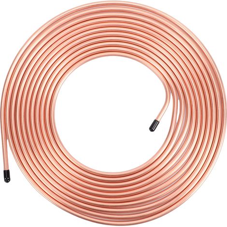 Rouleau de remplacement galvanisé pour tube de conduite de frein, 1/4 pouces, 25 pieds, pour système de camion automobile. (1/5)