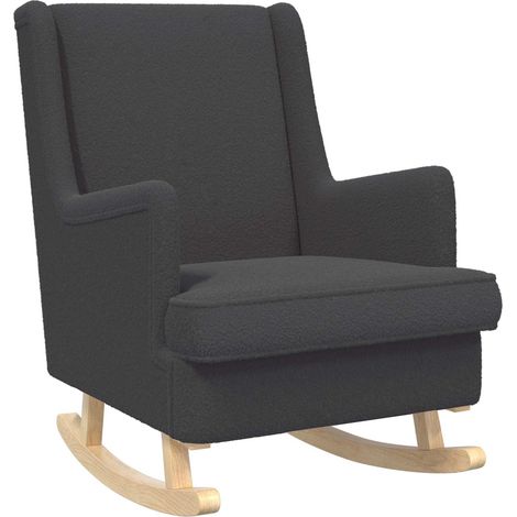 Sedia a dondolo Grigio Scuro 62 x 80 x 85 cm Bouclé vidaXL