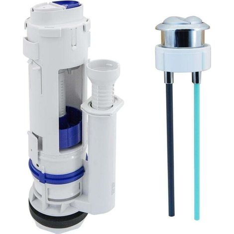 Geberit Double Flush Valve and Button Replacement Kit for Separate Toilet with 38mm Top Button, Universal Toilet Cistern Replacement Kit White MUMU (1/4)