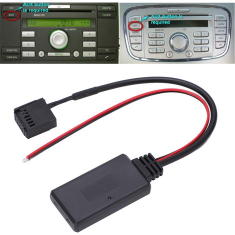 Câble Adaptateur AUX 12 broches pour Autoradio 6000 CD, Compatible Focus, Connexion Bluetooth Audio
