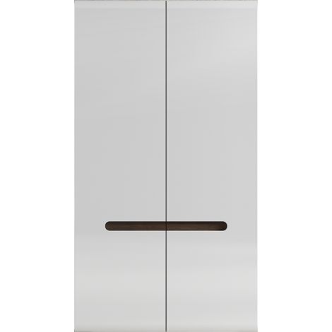 Schrank Darrel mit 2 Türen, Weiß, 193cm
