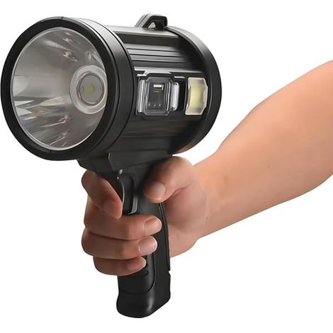 Outdoor-Scheinwerfer, wiederaufladbarer Handscheinwerfer, superheller LED-Scheinwerfer in Weiß/Rot/Gelb/Blau, kompatibel mit Booten und LKWs (1/5)