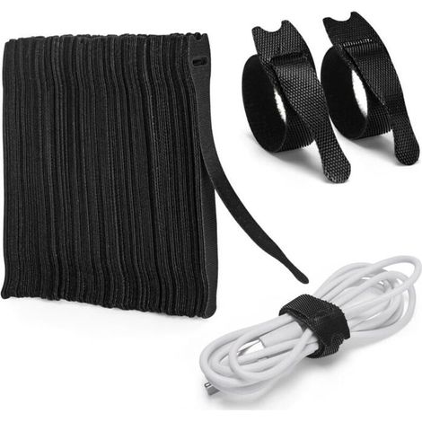 120 bridas de nailon reutilizables, 150 mm, para la gestión de cables. (1/4)