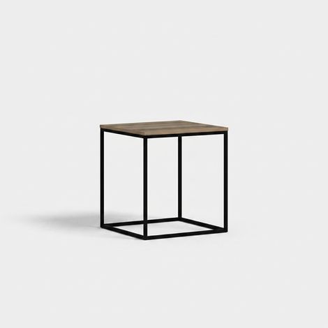 Quadratischer Couchtisch mit Metallgestell Basak - Schwarz (1/3)
