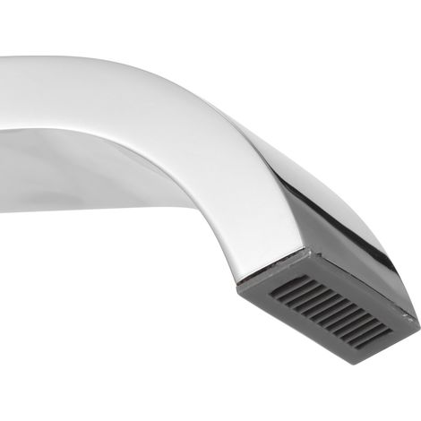 Rubinetto da bagno a cascata a parete G1/2 cromato per lavabo con cassetta in ceramica (1/4)