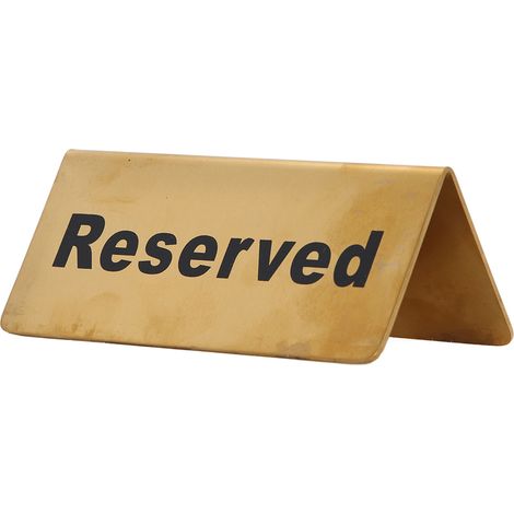 Panneau de table en métal, acier inoxydable robuste, double face, gain de place, doré, pour fêtes, mariages, hôtels, réservé. (1/5)
