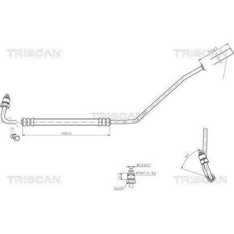 Tuyau hydraulique, direction TRISCAN 8516 29027 AUDI 6R1 423 891 D 6R1 423 891 E