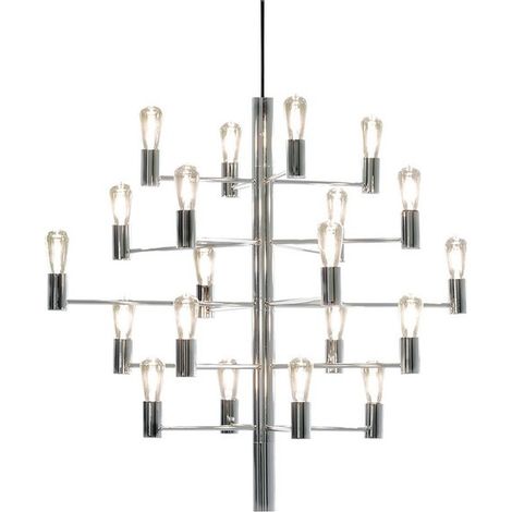 Manola Plafonnier Suspendu Multi Bras Chrome 20x E14