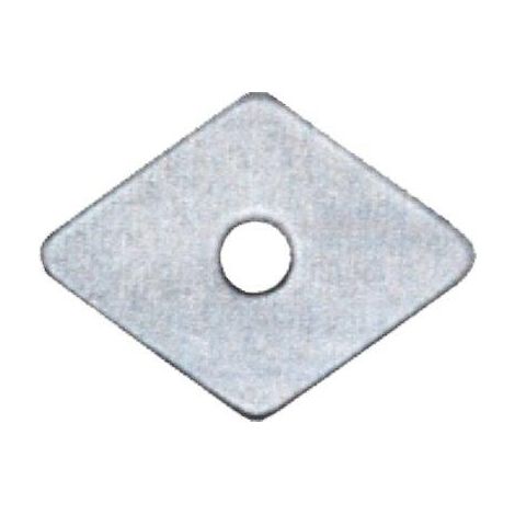 RONDELLA TIRAFONDO ROMBOIDALE PPL - MM 30X30 FORO MM 7,0 CF=PZ 100- 2 confezioni