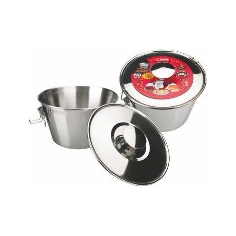 FLANERO CON TAPA Y CIERRE INOX 20 CMS. - IBILI
