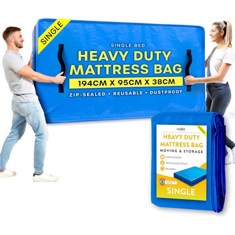 Sac de matelas pour déménagement - Housse de matelas imperméable , sac robuste pour le rangement et la protection des lits contre les taches, la poussière et les parasites - 150 g/m² (1/5)