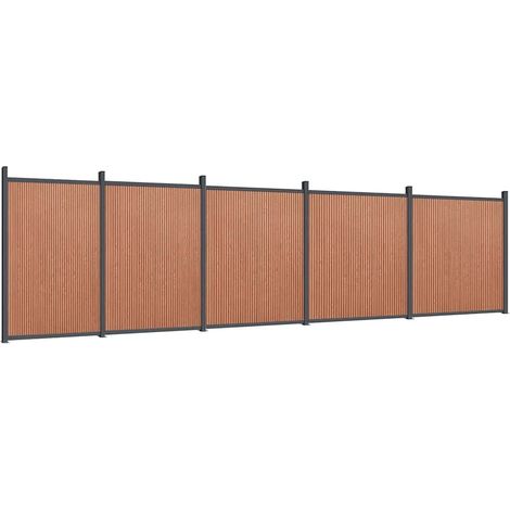 Maison Exclusive - Zaunelement Braun 872x186 cm WPC