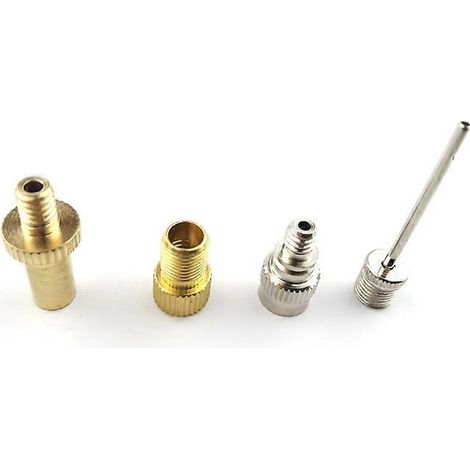 4 adaptateurs de valve pour pompe à vélo, aiguille et gonfleur pour ballons de basket-ball, football et volley-ball-AquaForge (1/5)