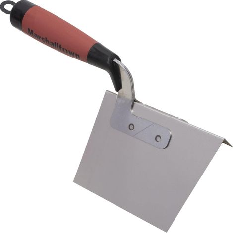 Frattazzo ad angolo esterno Marshalltown con manico DuraSoft, cazzuola in acciaio inox, per cartongesso e intonacatura, dimensioni: 127x95 mm (1/5)