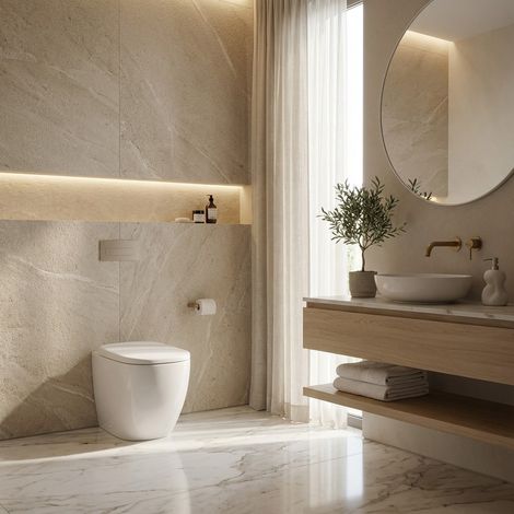 WC filomuro in ceramica bianco alpino 52x38 cm – Illusion  Rak Ceramics