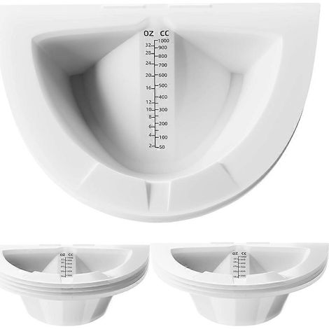 Lot de 10 chapeaux de recueil d'urine pour toilettes, récipients de 1000 ml (32 oz), pour femmes et hommes (1/5)